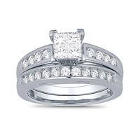14K Gold 1.00CTW Princessa Bridal Set