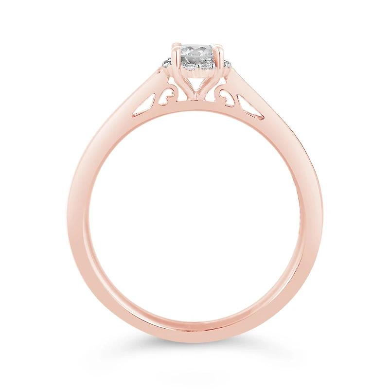 Glacier Fire 14K Rose Gold 0.35CTW Canadian Diamond Solitaire