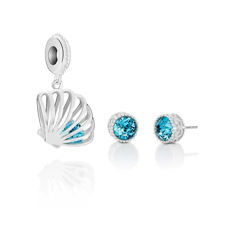 Chamilia Sterling Silver Earrings & Charm Set
