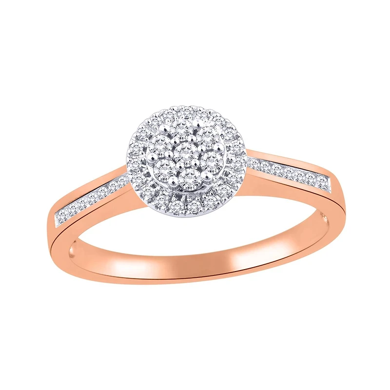 10K Rose Gold Diamond Promise Ring