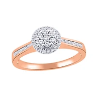 10K Rose Gold Diamond Promise Ring
