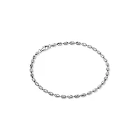 Sterling Silver 9.5" 3mm Rice Typhoon Anklet
