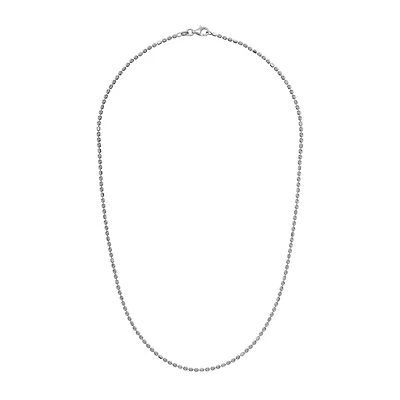 Sterling Silver 24" 2mm Diamond Cut Necklace