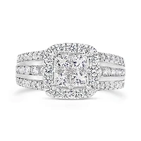 14K White Gold 2.00CTW Seamless Bridal Ring