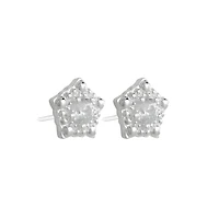 Chamilia Sterling Silver Swarovski Floral Earrings