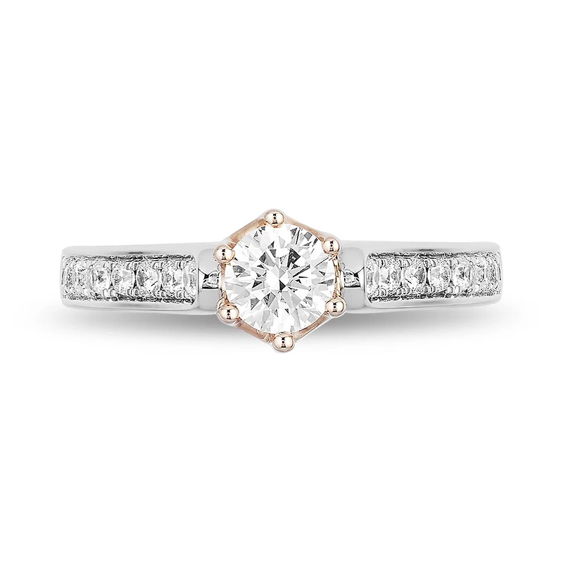 Majestic Princess 14K White & Rose Gold 0.62CTW Engagement Ring
