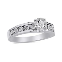 10K White Gold 0.15CTW Trio Bridal Ring