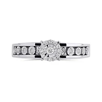 10K White Gold 0.15CTW Trio Bridal Ring