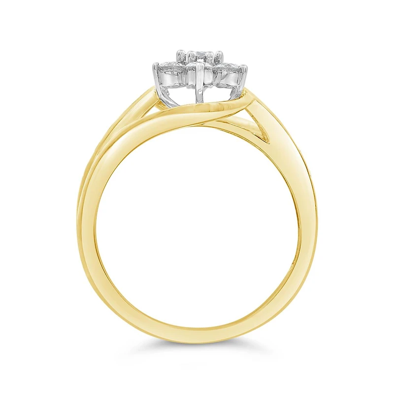 10K Yellow & White Gold 0.75CTW Fashion Ring
