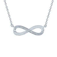 Diamond Addiction Sterling Silver Diamond Infinity Necklace