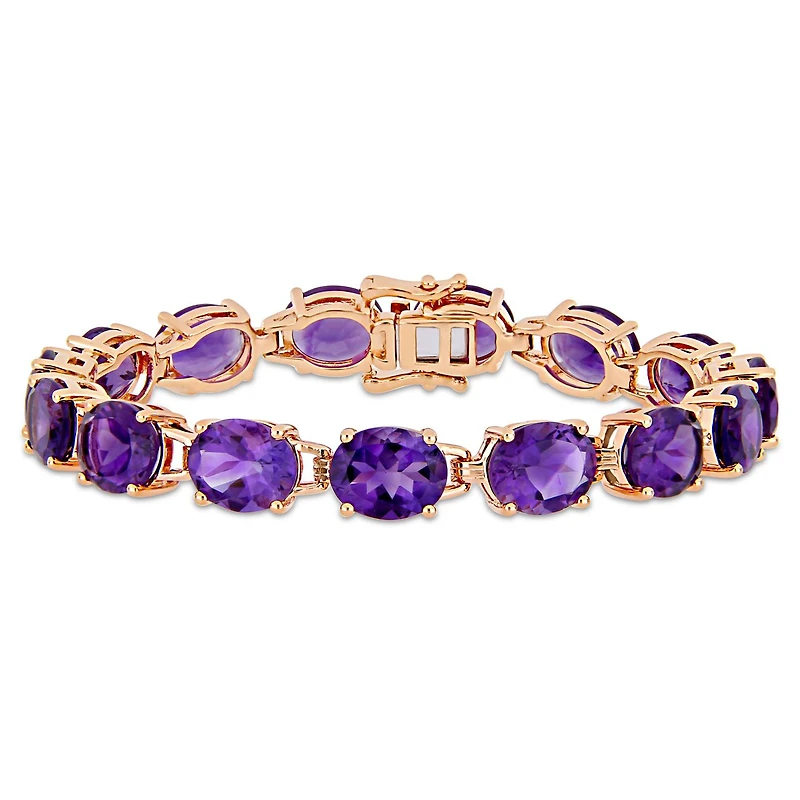 Julianna B Pink Sterling Silver Amethyst Bracelet