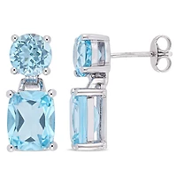 Julianna B Sterling Silver Sky Blue Topaz Earrings