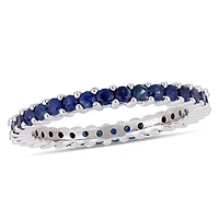 Julianna B 14K White Gold 1.75CTW Sapphire Eternity Ring
