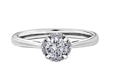 Glacier Fire 14K White Gold 0.35CTW Bridal Ring