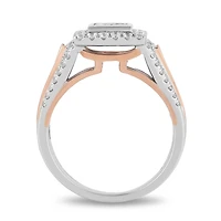 Enchanted Disney 14K White & Rose Gold Mulan 0.95CTW Bridal Ring