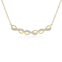 10K Yellow Gold Diamond Infinity Necklace