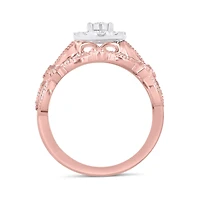 10K Rose & White Gold 0.50CTW Bridal Set