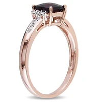 Julianna B 10K Rose Gold Garnet & 0.04CTW Diamond Fashion Ring