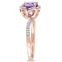 Julianna B 14K Rose Gold Amethyst & 0.10CTW Diamond Fashion Ring