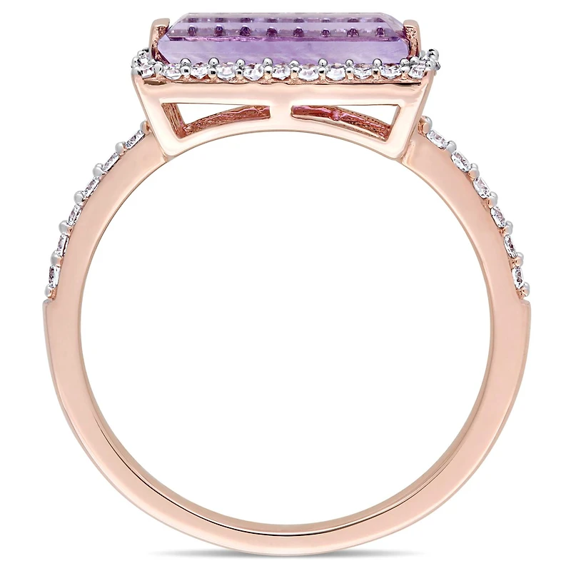 Julianna B 14K Rose Gold Amethyst & 0.25CTW Diamond Fashion Ring