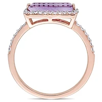 Julianna B 14K Rose Gold Amethyst & 0.25CTW Diamond Fashion Ring