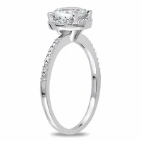 Julianna B Sterling Silver Aquamarine & 0.05CT Diamond Fashion Ring