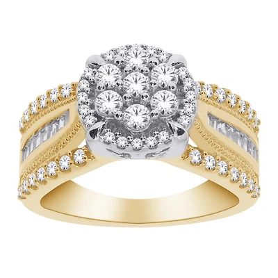 10K Yellow Gold 1.00CTW Fashion Diamond Ring