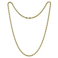 10K Yellow Gold 26" 2.65mm Diamond Cut Rope Chain