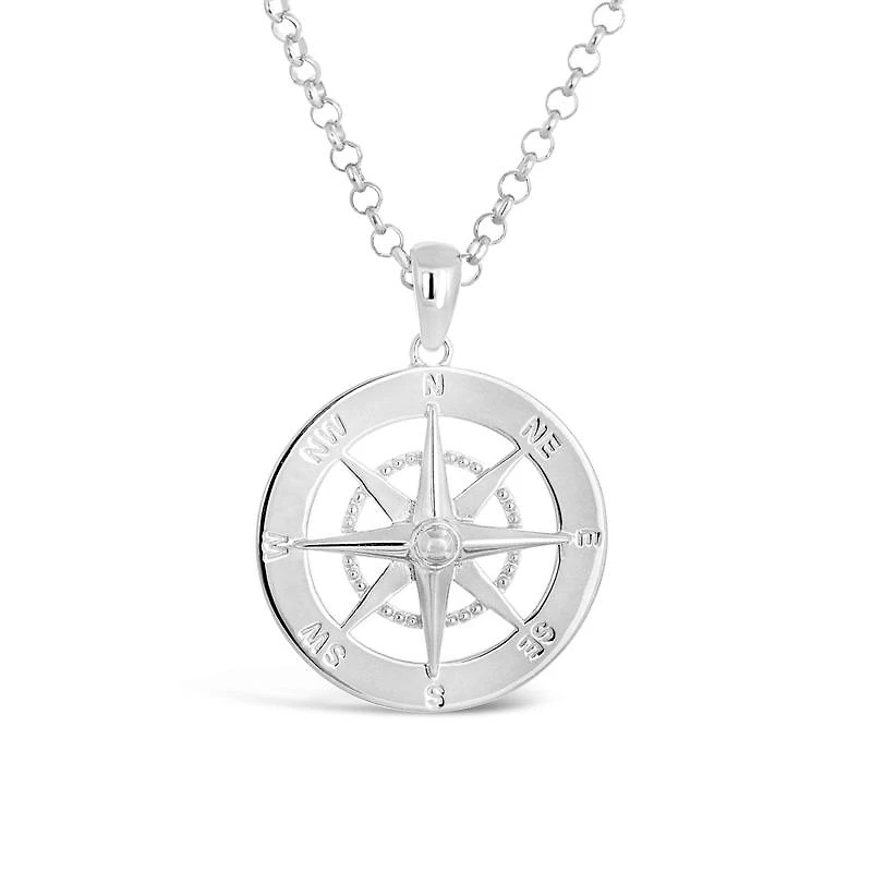 Sterling Silver 22" Nautical Compass