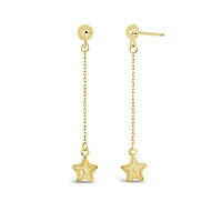 10K Yellow Gold Star Dangles