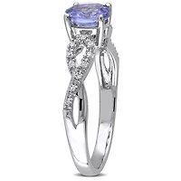 Julianna B 10K White Gold Tanzanite & Diamond Fashion Ring
