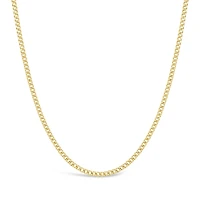 10K Yellow Gold 18" 2.1mm Semi-Solid Miami Cuban Chain