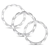 Julianna B Sterling Silver Created Ruby & Created White Sapphire Stackable Ring