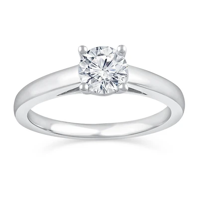 Glacier Fire 14K White Gold 0.70CT Ideal Cut Solitaire Ring