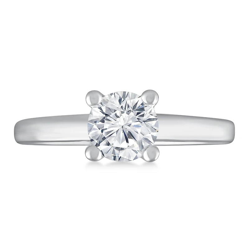 Glacier Fire 14K White Gold 1.00CT Ideal Cut Solitaire Ring