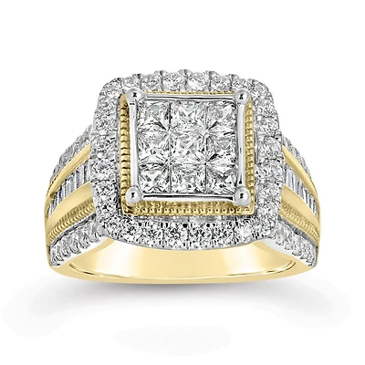 10K Yellow Gold 2.00CTW Diamond Fashion Ring