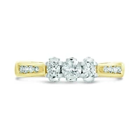 10K Yellow & White Gold 0.50CTW Three-Stone Ring