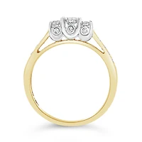 10K Yellow & White Gold 0.50CTW Three-Stone Ring