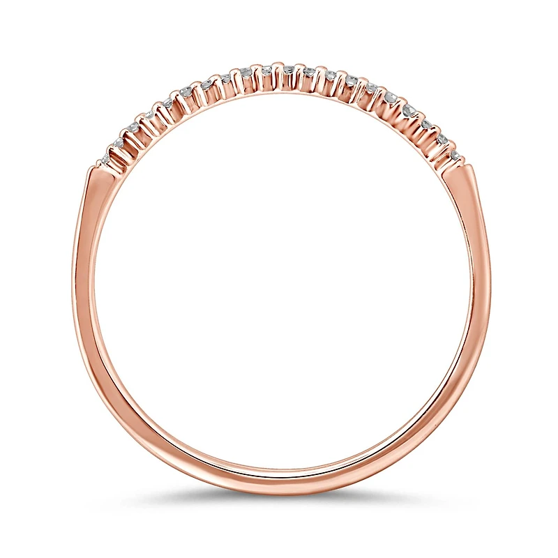 10K Rose Gold Diamond Stackable Ring