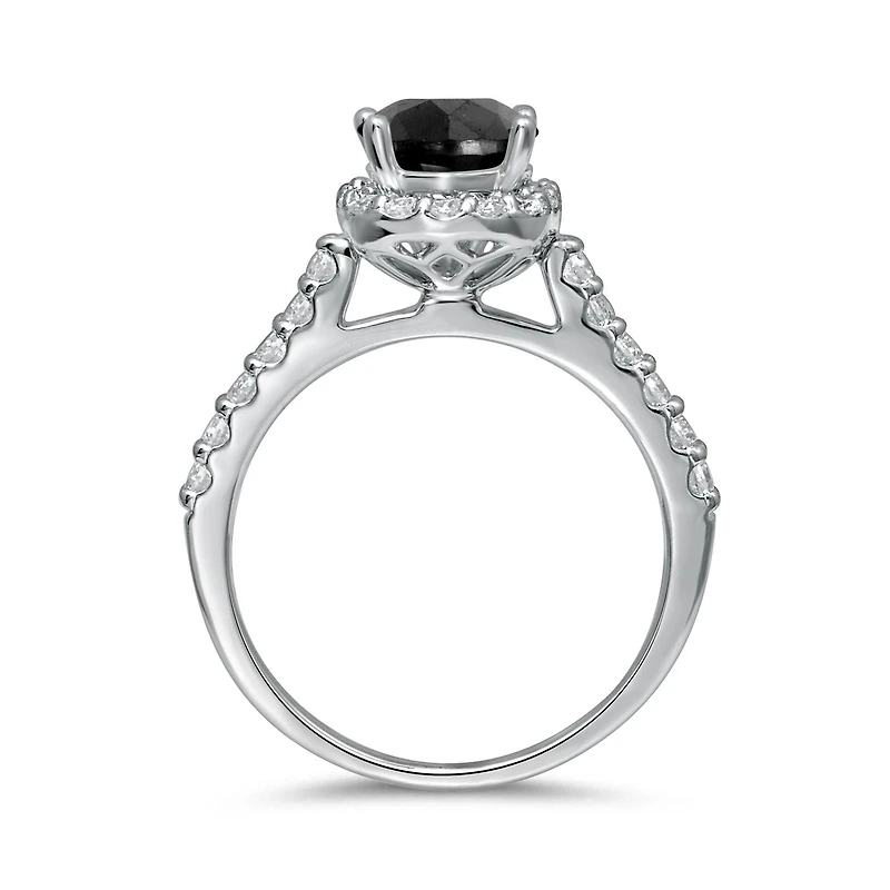 14K White Gold Bridal 2.00CTW Diamond Ring