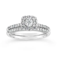 10K White Gold 0.50CTW Bridal Set