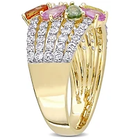 Julianna B 14K Yellow Gold Multi-Colour Sapphire Fashion Ring