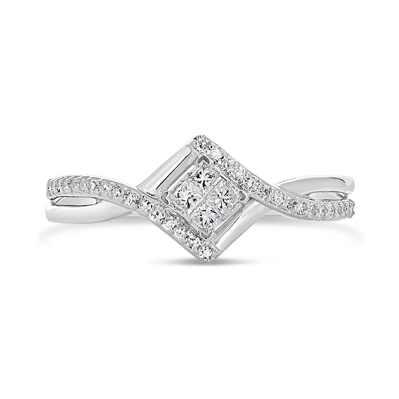 10K White Gold 0.25CTW Promise Ring