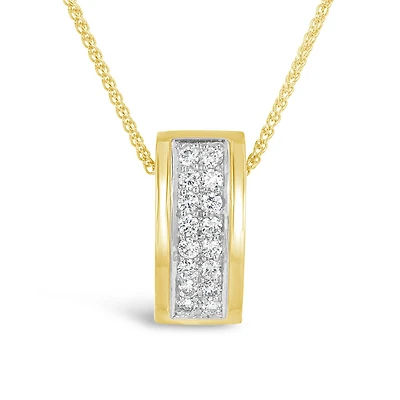 10K Yellow & White Gold 0.50CTW Pendant