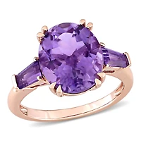 Julianna B 14K Rose Gold Amethyst Fashion Ring