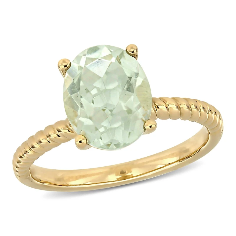 Julianna B 14K Yellow Gold Green Quartz Fashion Ring