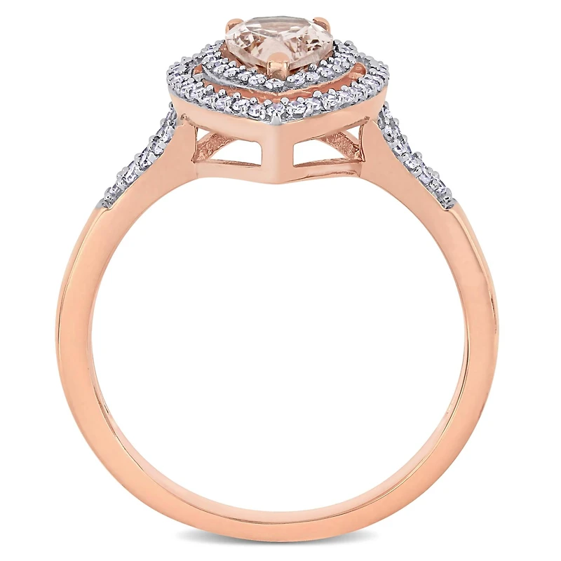 Julianna B 14K Rose Gold Morganite & 0.25CTW Diamond Fashion Ring