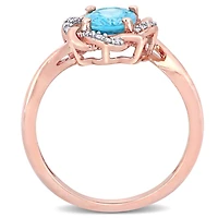 Julianna B 10K Rose Gold Apatite & 0.10CTW Diamond Fashion Ring
