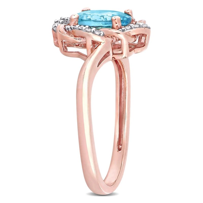 Julianna B 10K Rose Gold Apatite & 0.10CTW Diamond Fashion Ring