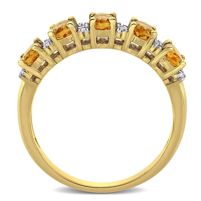 Julianna B 14K Yellow Gold Citrine & 0.16CTW Diamond Fashion Ring